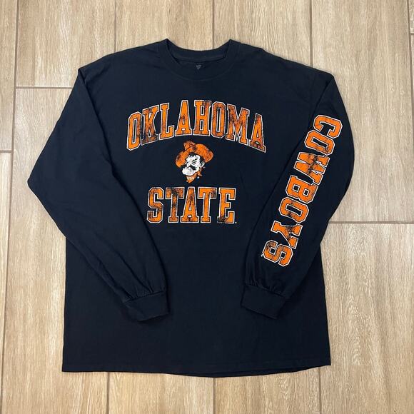 Oklahoma State Cowboys Long Sleeve Shirt Fanatics XL OSU Graphic Tee Black - Picture 1 of 5